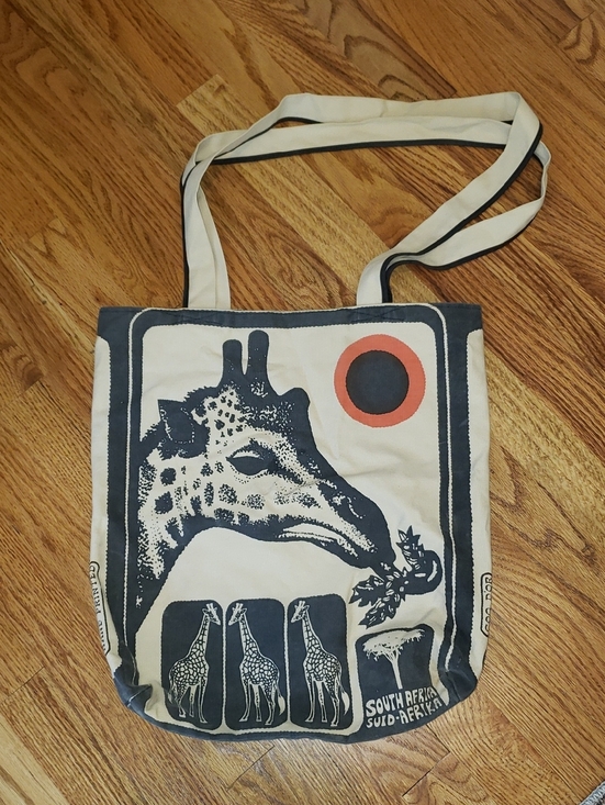 COQ D'OR Handbags - Hand Printed Giraffe Tote by COQ D'OR - 16"H X 12"W X 3" D